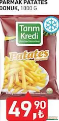 TARIM KREDİ PARMAK PATATES DONUK 1000 G TARIM KREDİ PARMAK PATATES DONUK 1000 G